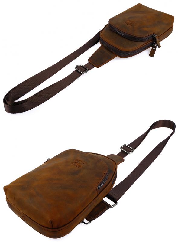 KANGAROO%20KINGDOM%20Hakiki%20Dana%20Deri%20Crazy%20Horse%20Koyu%20Taba%20Erkek%20Body%20Bag%20Sırt%20Çantası%208155-ZKT