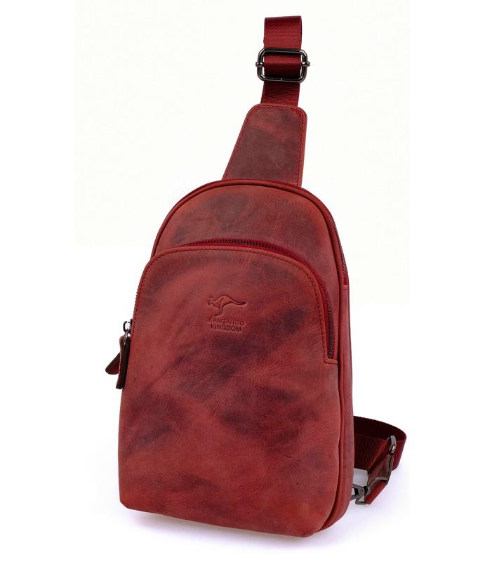 KANGAROO%20KINGDOM%20Hakiki%20Dana%20Deri%20Crazy%20Horse%20Yeşil%20Unisex%20Body%20Bag%20Sırt%20Çantası%208155-ZY