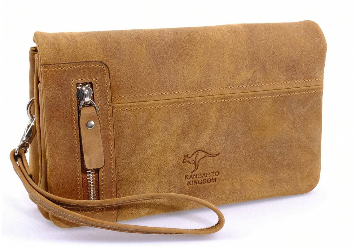 KANGAROO%20KINGDOM%20%100%20Hakiki%20Dana%20Deri%20Crazy%20Horse%20Kahverengi%20Erkek%20Portföy%20&%20Clutch%20El%20Çantası%207477-ZK