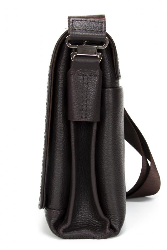 KANGAROO KINGDOM Hakiki Dana Deri Koyu Kahverengi Erkek Postacı Çantası 5512-K