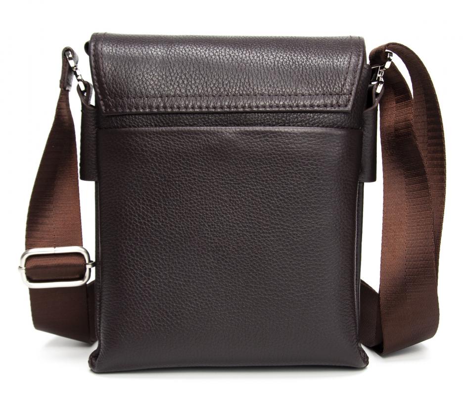 KANGAROO KINGDOM Hakiki Dana Deri Koyu Kahverengi Erkek Postacı Çantası 5512-K