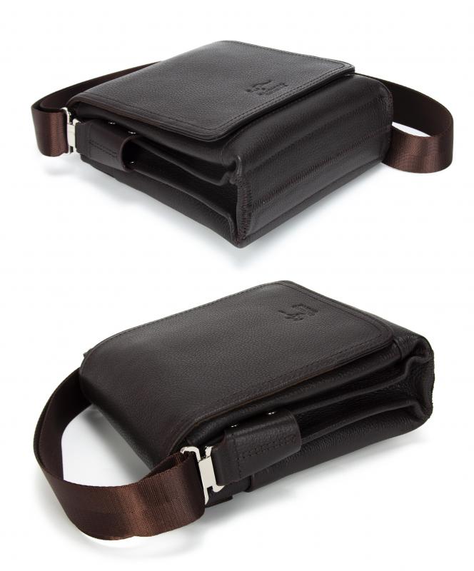 KANGAROO KINGDOM Hakiki Dana Deri Koyu Kahverengi Erkek Postacı Çantası 5512-K