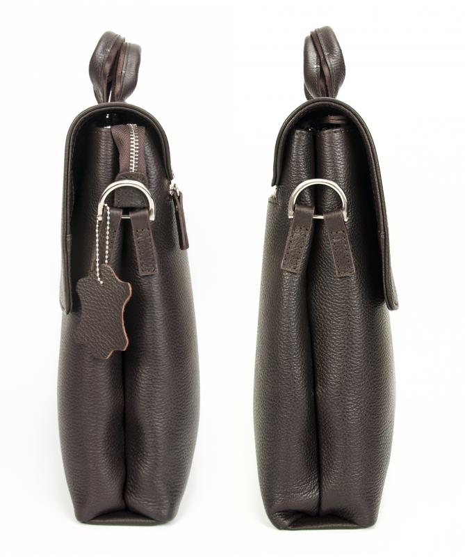 KANGAROO KINGDOM Hakiki Dana Deri Koyu Kahverengi Erkek Laptop & Evrak Çantası 2138-K