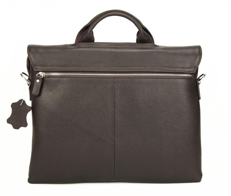 KANGAROO KINGDOM Hakiki Dana Deri Koyu Kahverengi Erkek Laptop & Evrak Çantası 2138-K