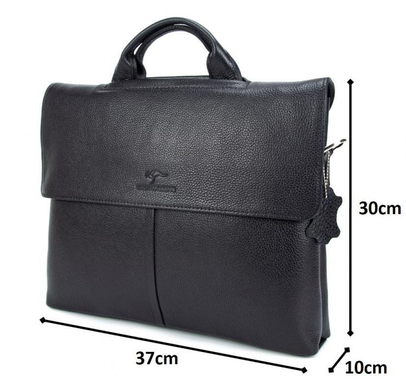 KANGAROO KINGDOM Hakiki Dana Deri Koyu Kahverengi Erkek Laptop & Evrak Çantası 2138-K