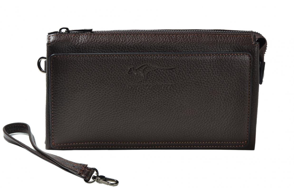 KANGAROO%20KINGDOM%20Hakiki%20Dana%20Deri%20Koyu%20Kahverengi%20Erkek%20Portföy%20&%20Clutch%20El%20Çantası%208822-K