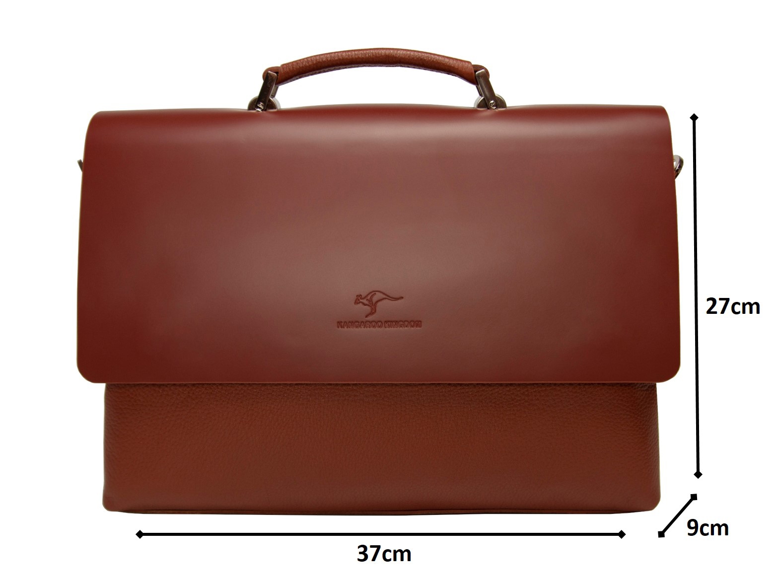 KANGAROO KINGDOM Hakiki Deri Siyah Erkek Laptop & Evrak Çantası 8293-FF-S