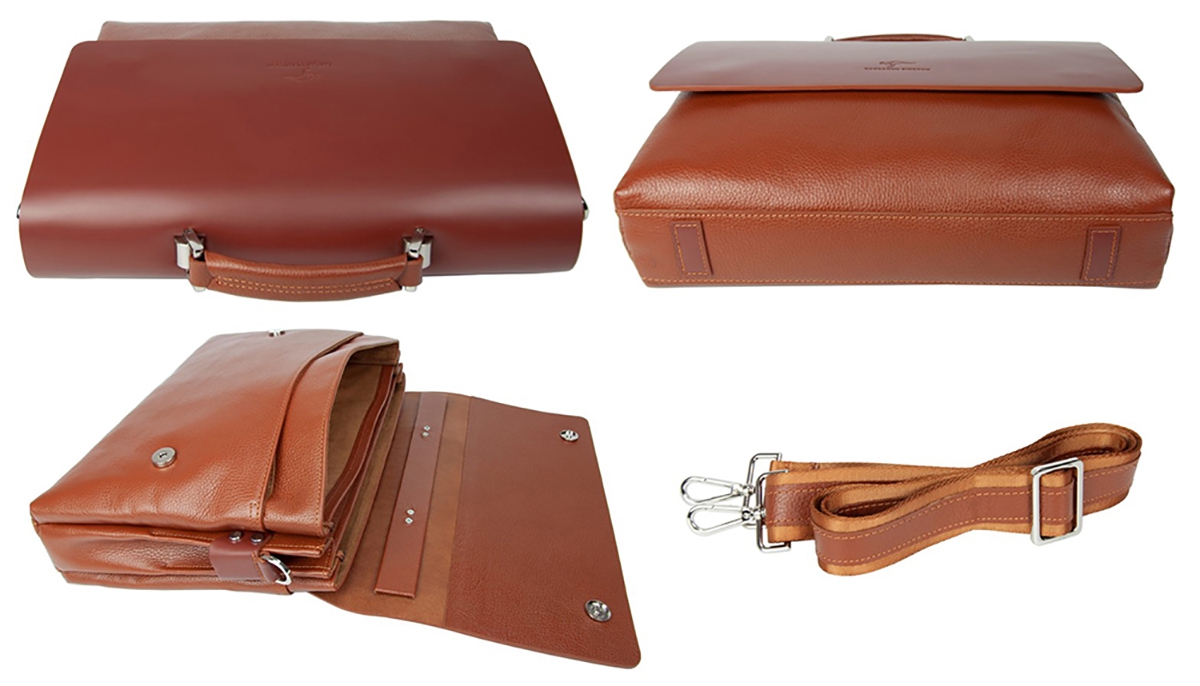 KANGAROO KINGDOM Hakiki Dana Deri Taba Erkek Laptop & Evrak Çantası 8293-FF-T