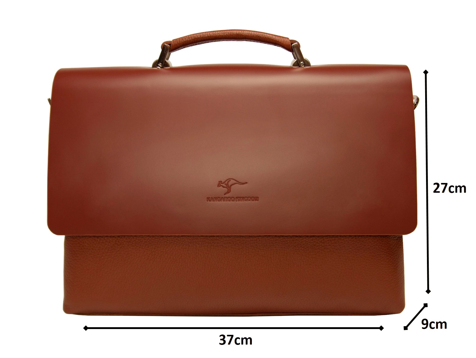 KANGAROO KINGDOM Hakiki Dana Deri Taba Erkek Laptop & Evrak Çantası 8293-FF-T