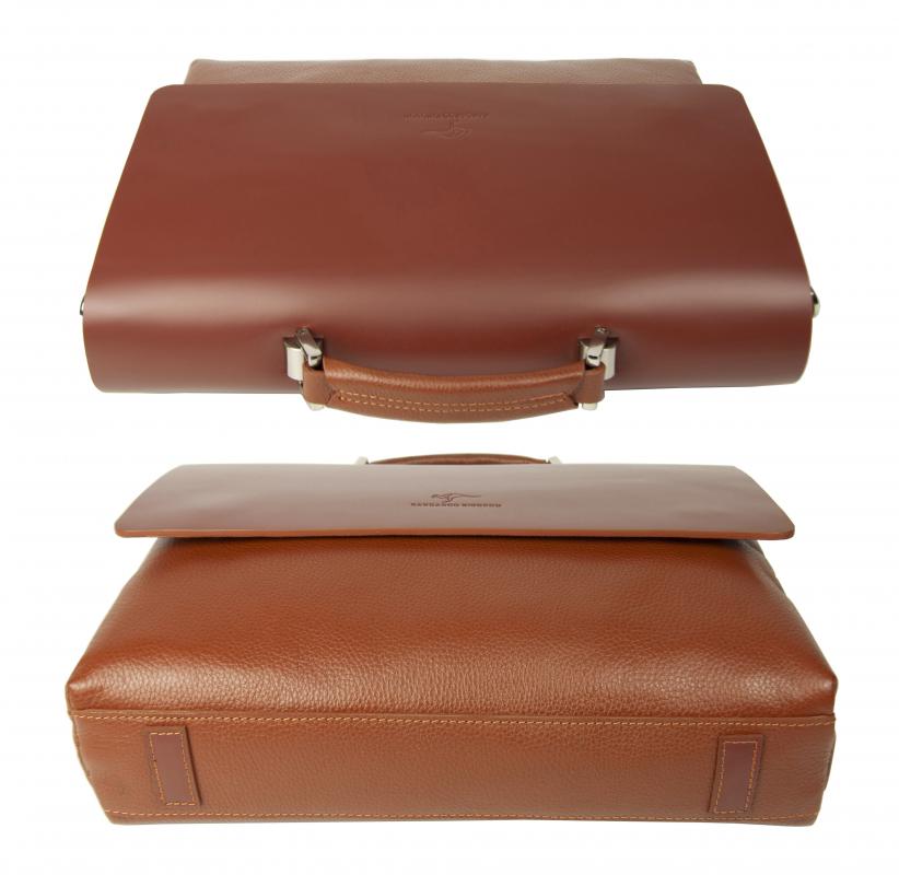 KANGAROO KINGDOM Hakiki Dana Deri Taba Erkek Laptop & Evrak Çantası 8293-FF-T