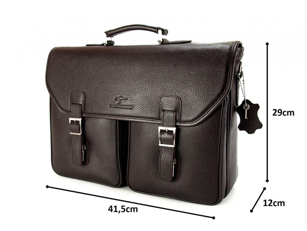 KANGAROO%20KINGDOM%20%100%20Hakiki%20Dana%20Deri%20Koyu%20Kahverengi%20Erkek%20Büyük%20Boy%20Laptop%20&%20Evrak%20Çantası%209928-K