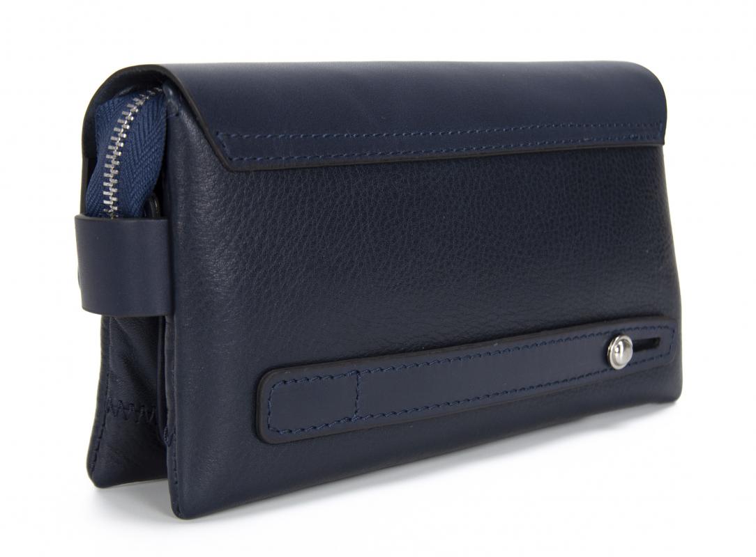KANGAROO KINGDOM  Hakiki Deri Lacivert Erkek Portföy & Clutch El Çantası 9288-L