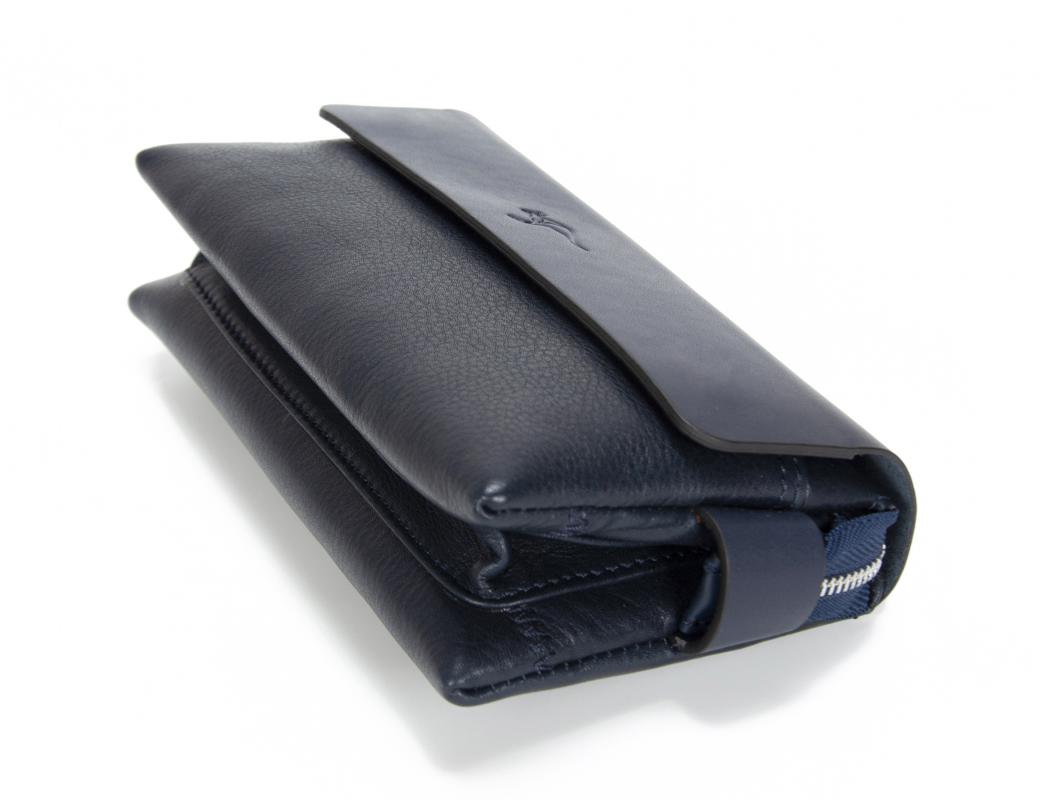 KANGAROO KINGDOM  Hakiki Deri Lacivert Erkek Portföy & Clutch El Çantası 9288-L