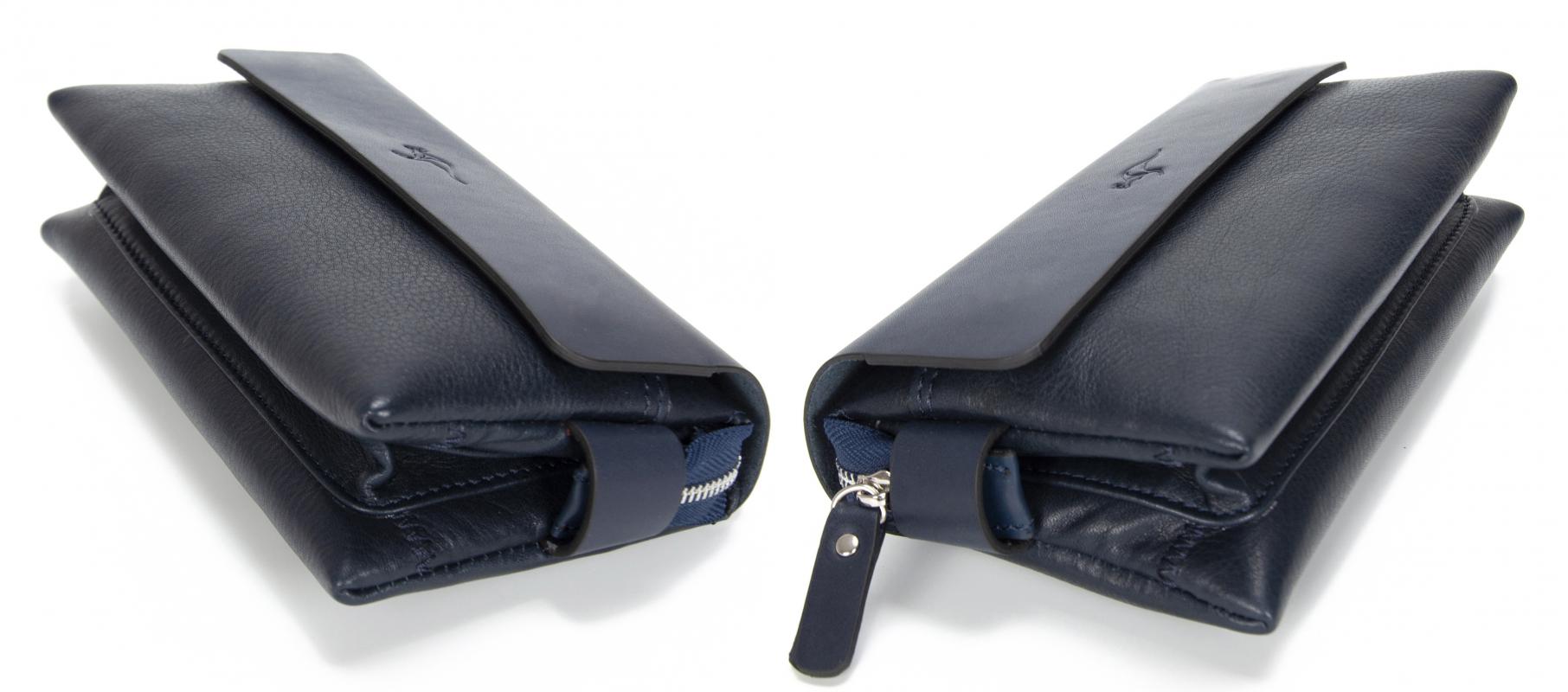 KANGAROO KINGDOM  Hakiki Deri Lacivert Erkek Portföy & Clutch El Çantası 9288-L