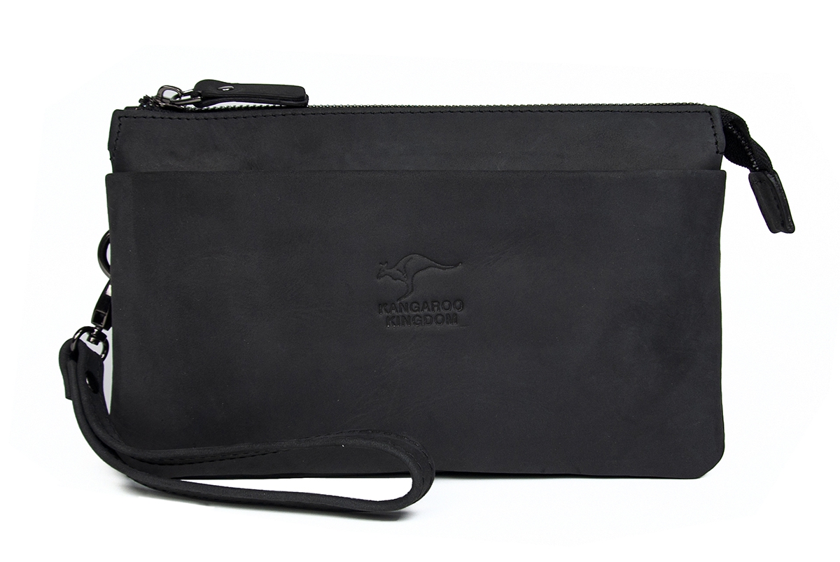 KANGAROO%20KINGDOM%20Hakiki%20Dana%20Deri%20Crazy%20Horse%20Mavi%20Unisex%20El%20Portföy%20Clutch%20Çantası%205488-ZM