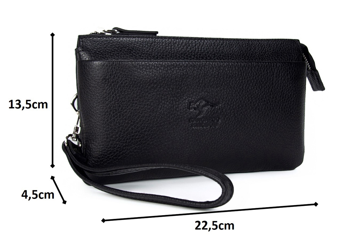 KANGAROO%20KINGDOM%20Hakiki%20Deri%20Koyu%20Kahverengi%20Erkek%20El%20Portföy%20Clutch%20Çantası%205488-K