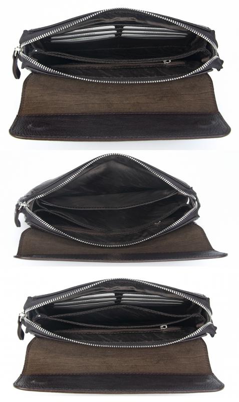 KANGAROO KINGDOM Hakiki Dana Deri Lacivert Erkek Portföy & Clutch El Çantası 9985-L