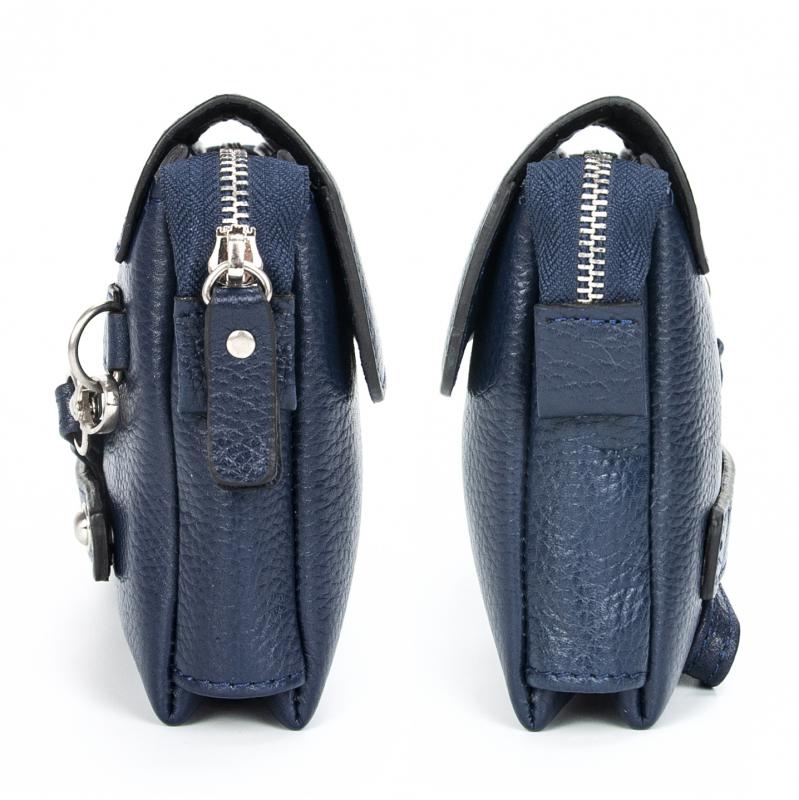 KANGAROO KINGDOM Hakiki Dana Deri Lacivert Erkek Portföy & Clutch El Çantası 9985-L