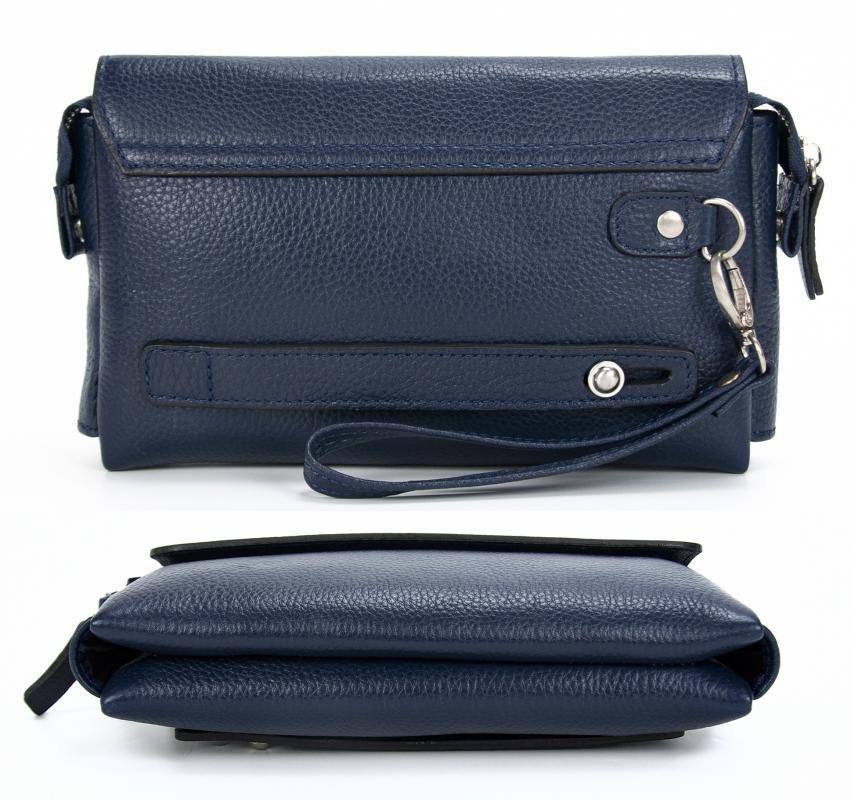 KANGAROO KINGDOM Hakiki Dana Deri Lacivert Erkek Portföy & Clutch El Çantası 9985-L