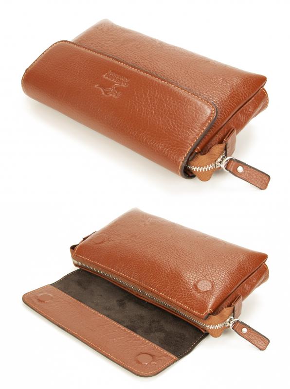 KANGAROO KINGDOM Hakiki Deri Taba Erkek Portföy & Clutch El Çantası 9985-T