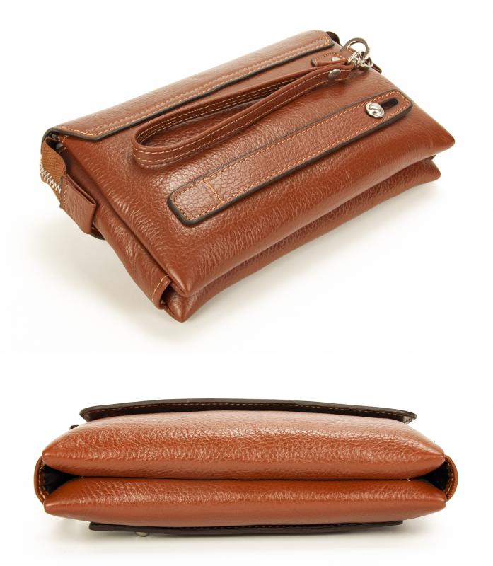 KANGAROO KINGDOM Hakiki Deri Taba Erkek Portföy & Clutch El Çantası 9985-T