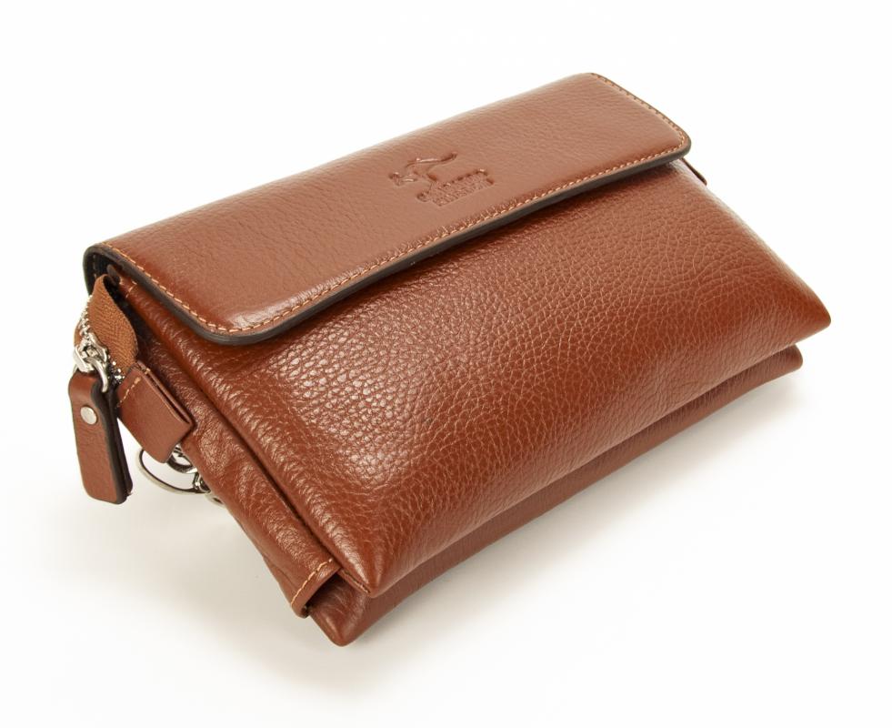 KANGAROO KINGDOM Hakiki Deri Taba Erkek Portföy & Clutch El Çantası 9985-T
