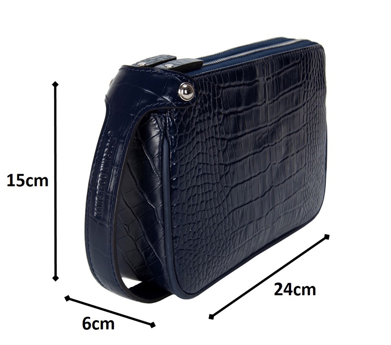 KANGAROO%20KINGDOM%20Hakiki%20Dana%20Deri%20Kroko%20Koyu%20Kahverengi%20Erkek%20Portföy%20&%20Clutch%20El%20Çantası%201285-CK