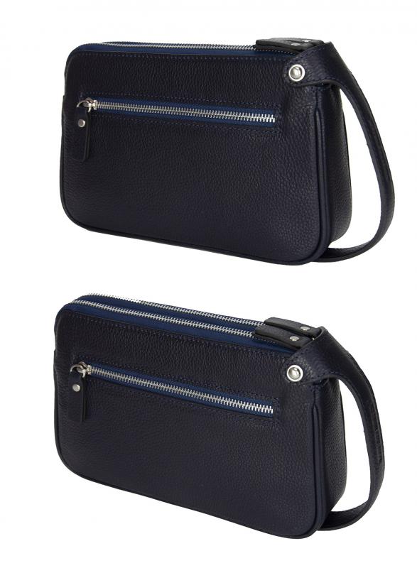 KANGAROO KINGDOM  Hakiki Deri Lacivert Erkek Portföy & Clutch El Çantası 1285-L