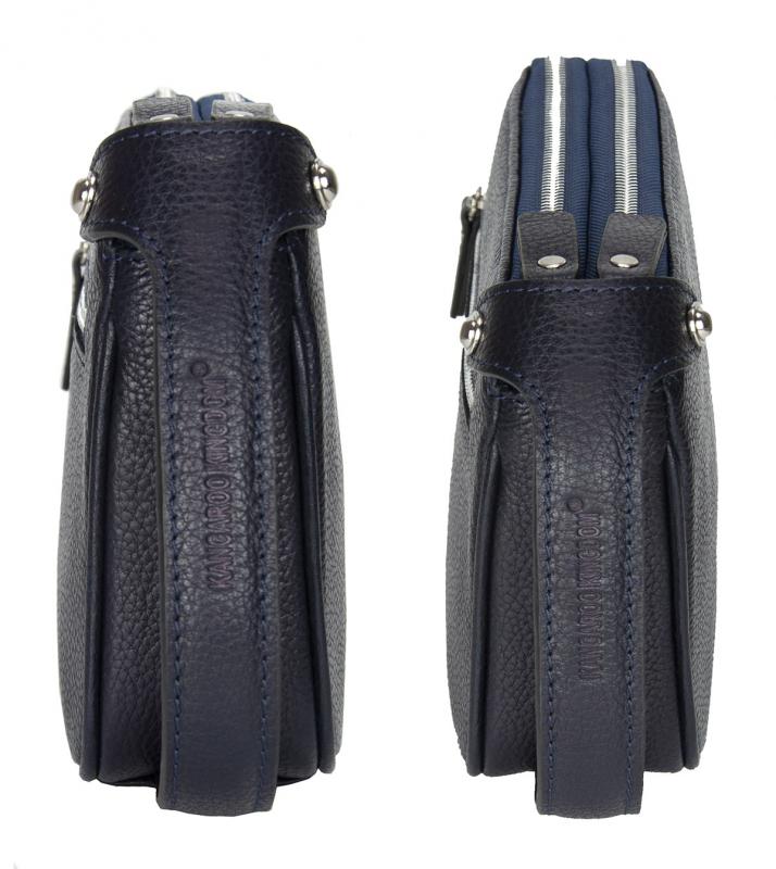 KANGAROO KINGDOM  Hakiki Deri Lacivert Erkek Portföy & Clutch El Çantası 1285-L