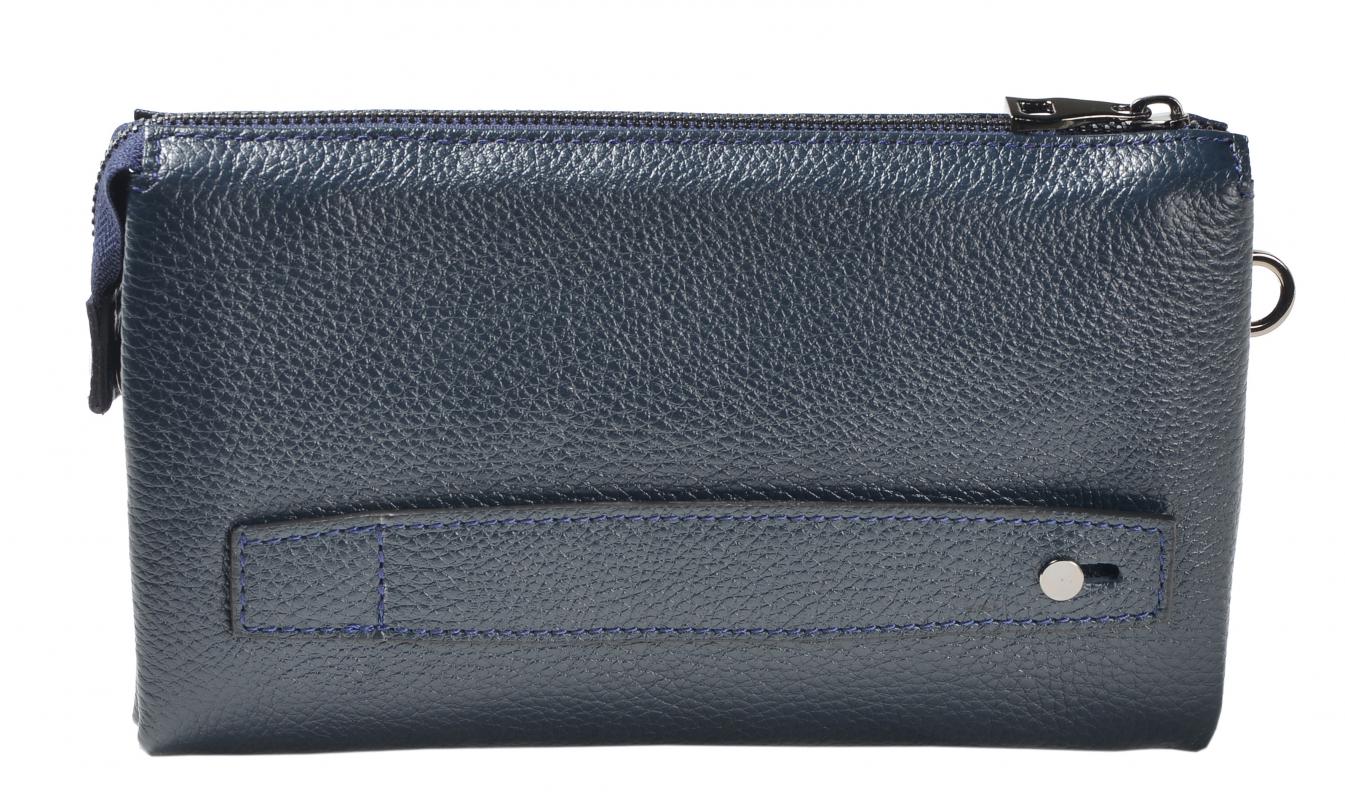 KANGAROO KINGDOM  Hakiki Deri Lacivert Erkek Portföy & Clutch El Çantası 8822-L