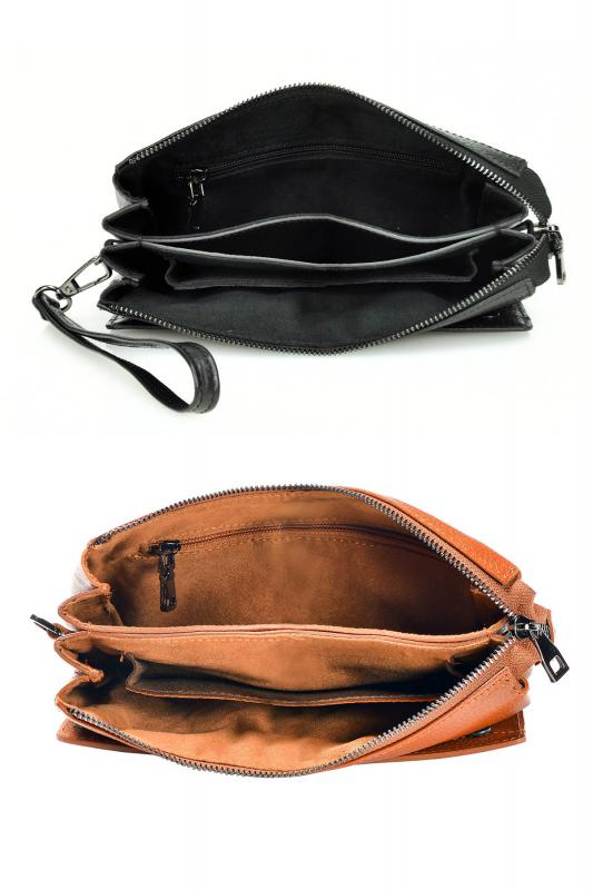 KANGAROO KINGDOM  Hakiki Deri Lacivert Erkek Portföy & Clutch El Çantası 8822-L