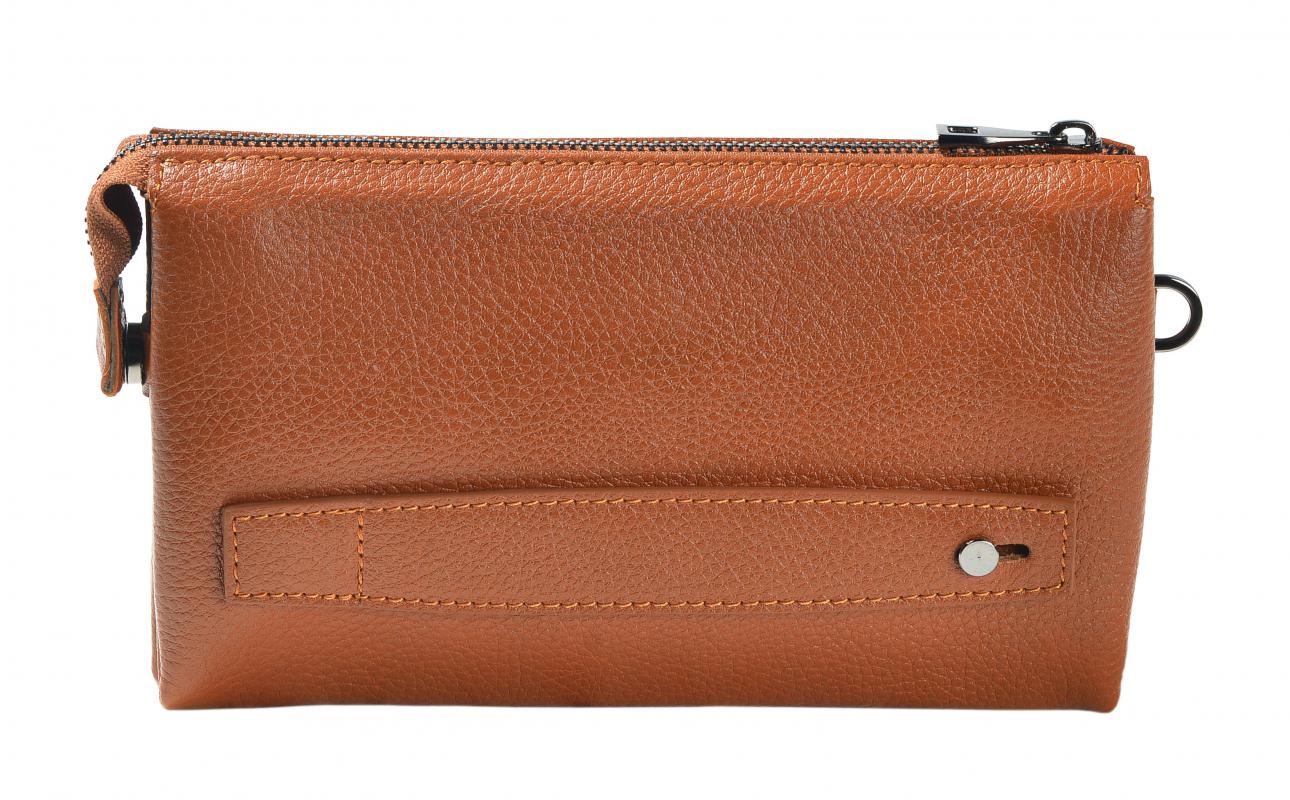 KANGAROO KINGDOM  Hakiki Deri Taba Erkek Portföy & Clutch El Çantası 8822-T
