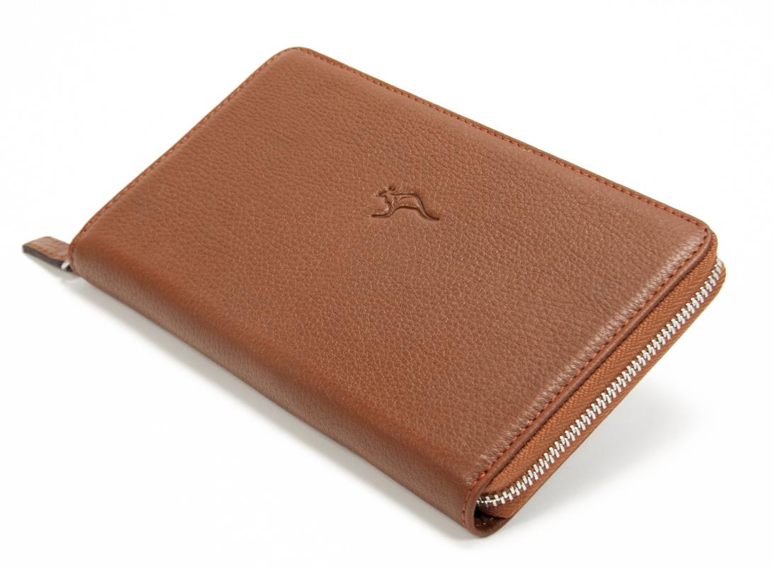 KANGAROO KINGDOM Hakiki Deri Taba Erkek Portföy & Clutch El Çantası 9979-T
