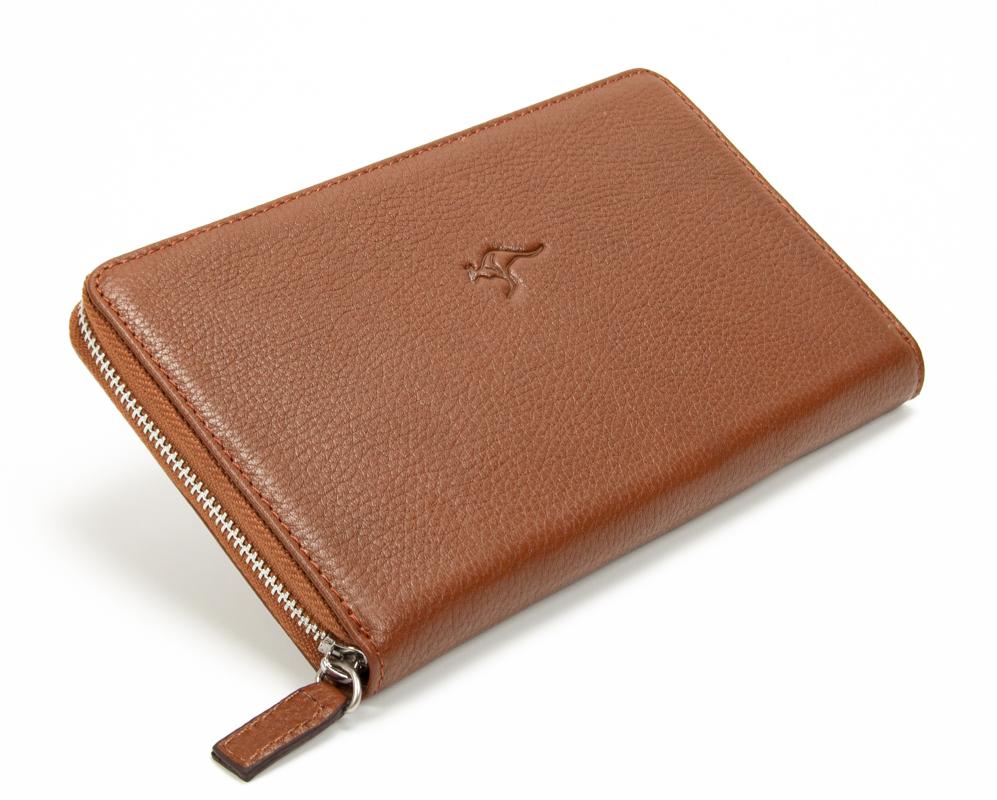 KANGAROO KINGDOM Hakiki Deri Taba Erkek Portföy & Clutch El Çantası 9979-T