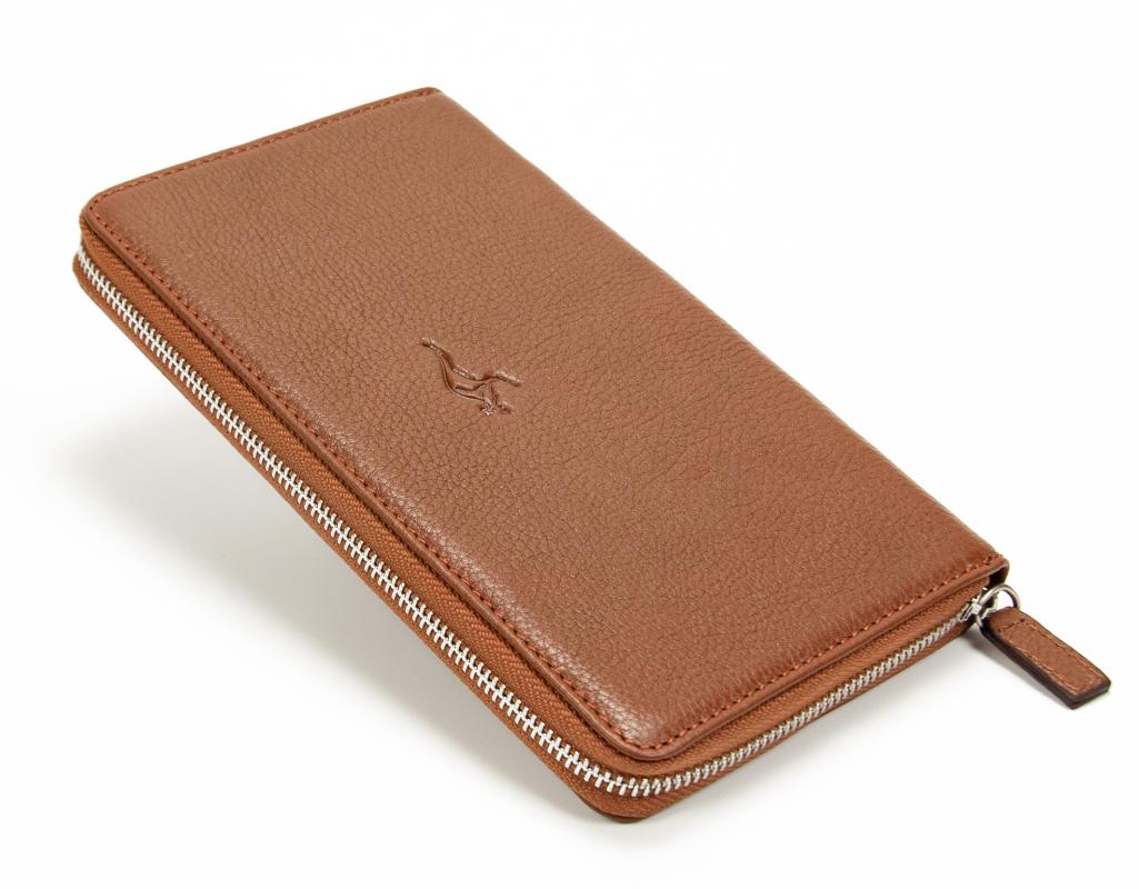 KANGAROO KINGDOM Hakiki Deri Taba Erkek Portföy & Clutch El Çantası 9979-T