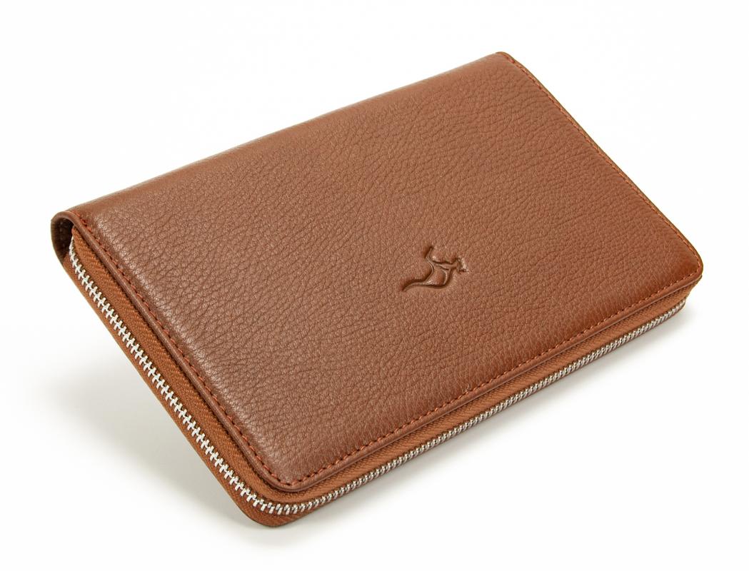 KANGAROO KINGDOM Hakiki Deri Taba Erkek Portföy & Clutch El Çantası 9979-T