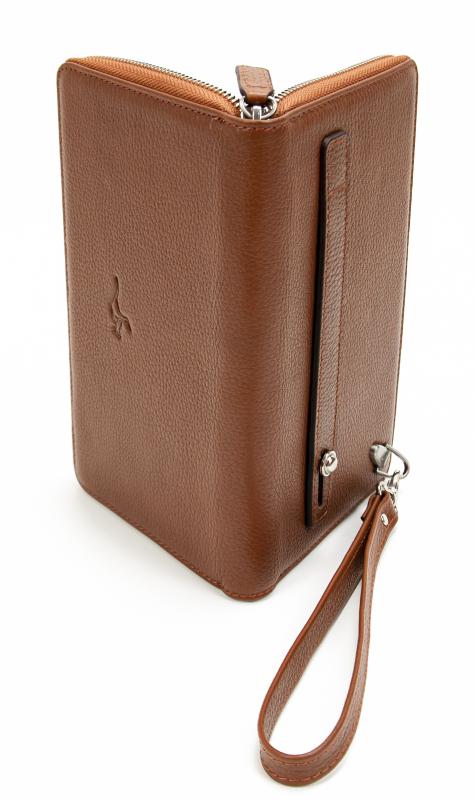 KANGAROO KINGDOM Hakiki Deri Taba Erkek Portföy & Clutch El Çantası 9979-T