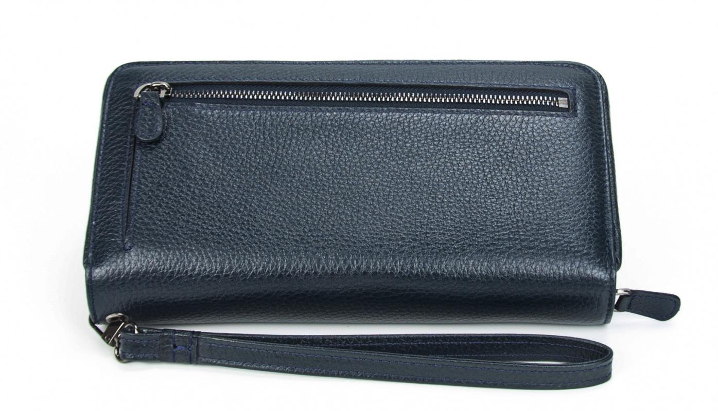 KANGAROO KINGDOM  Hakiki Deri Lacivert Erkek Portföy & Clutch El Çantası 8899-L