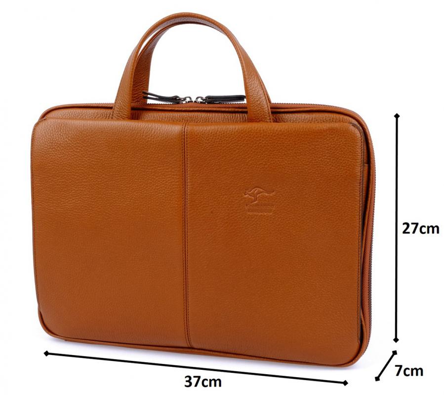 KANGAROO%20KINGDOM%20Hakiki%20Dana%20Deri%20Taba%20Erkek%20Laptop%20&%20Evrak%20Çantası%209091-T