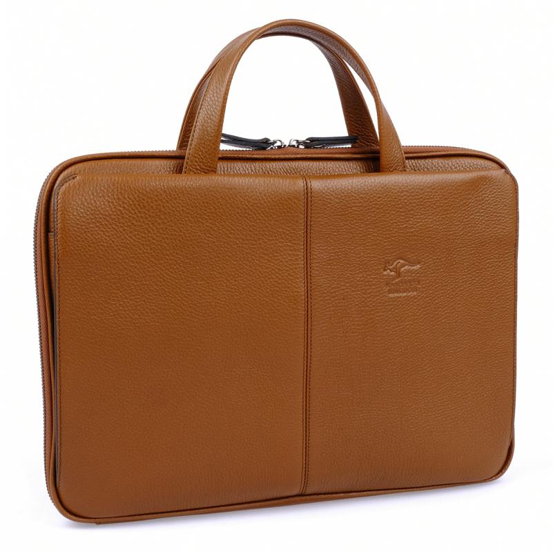KANGAROO%20KINGDOM%20Hakiki%20Dana%20Deri%20Taba%20Erkek%20Laptop%20&%20Evrak%20Çantası%209091-T