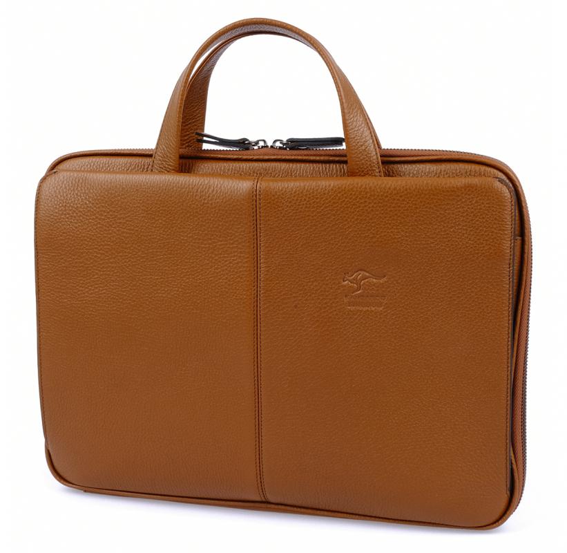 KANGAROO%20KINGDOM%20Hakiki%20Dana%20Deri%20Taba%20Erkek%20Laptop%20&%20Evrak%20Çantası%209091-T