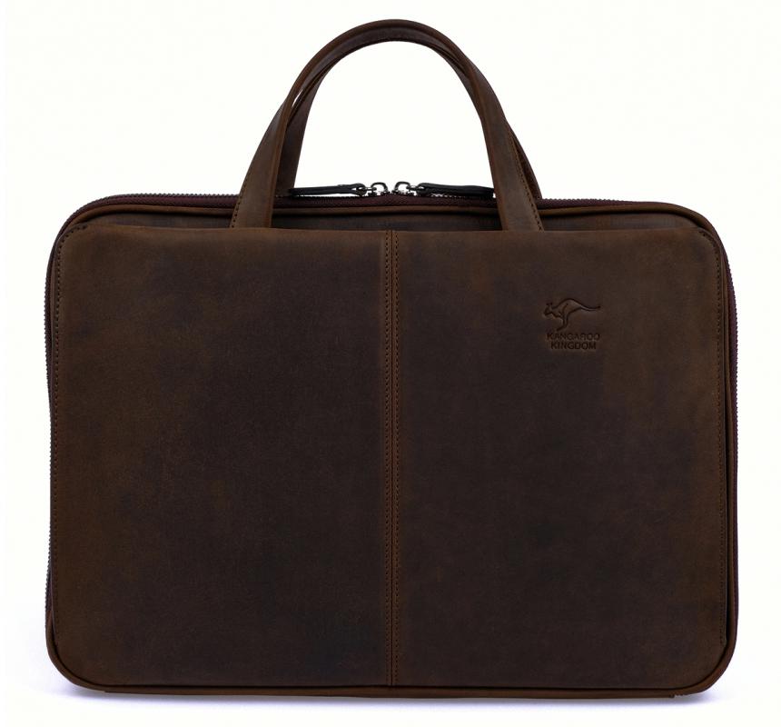 KANGAROO%20KINGDOM%20Hakiki%20Dana%20Deri%20Crazy%20Horse%20Koyu%20Kahverengi%20Erkek%20Laptop%20&%20Evrak%20Çantası%209091-ZK