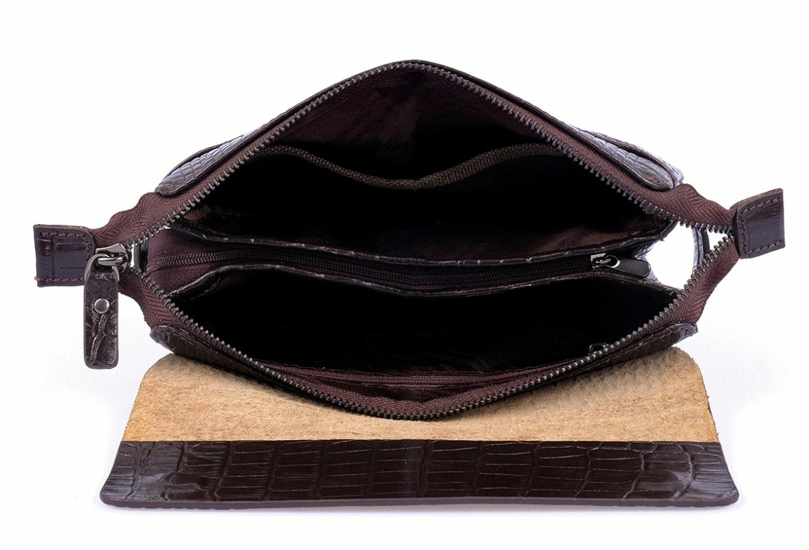 KANGAROO%20KINGDOM%20Hakiki%20Dana%20Deri%20Kroko%20Kahverengi%20Erkek%20Portföy%20&%20Clutch%20El%20Çantası%209288-CK