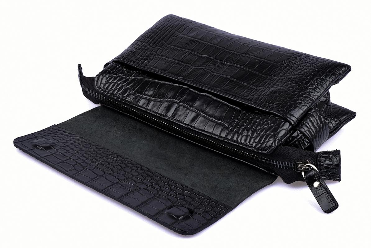 KANGAROO%20KINGDOM%20Hakiki%20Dana%20Deri%20Kroko%20Kahverengi%20Erkek%20Portföy%20&%20Clutch%20El%20Çantası%209288-CK