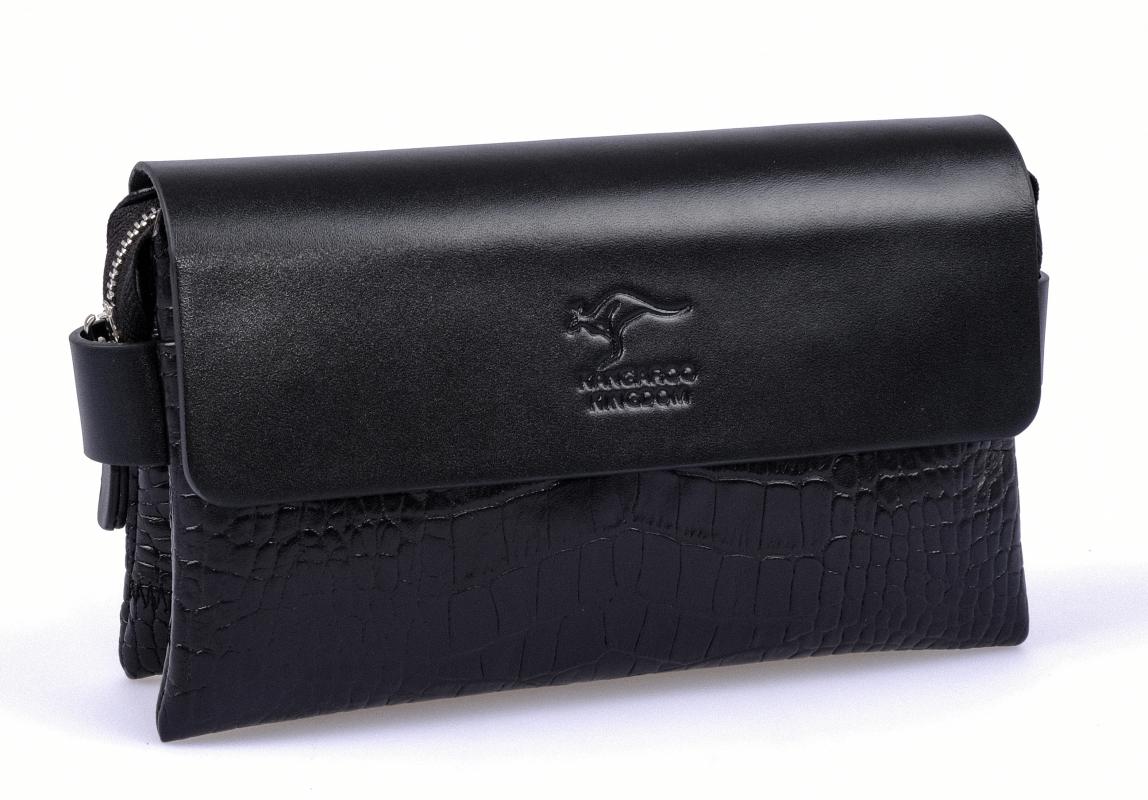 KANGAROO%20KINGDOM%20Hakiki%20Dana%20Deri%20Napa%20&%20Kroko%20Koyu%20Kahverengi%20Erkek%20Portföy%20&%20Clutch%20El%20Çantası%209288-FCK