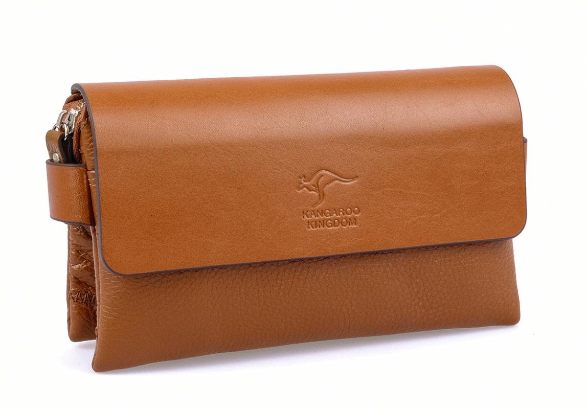 KANGAROO%20KINGDOM%20Hakiki%20Dana%20Deri%20Taba%20Erkek%20Portföy%20&%20Clutch%20El%20Çantası%209288-T