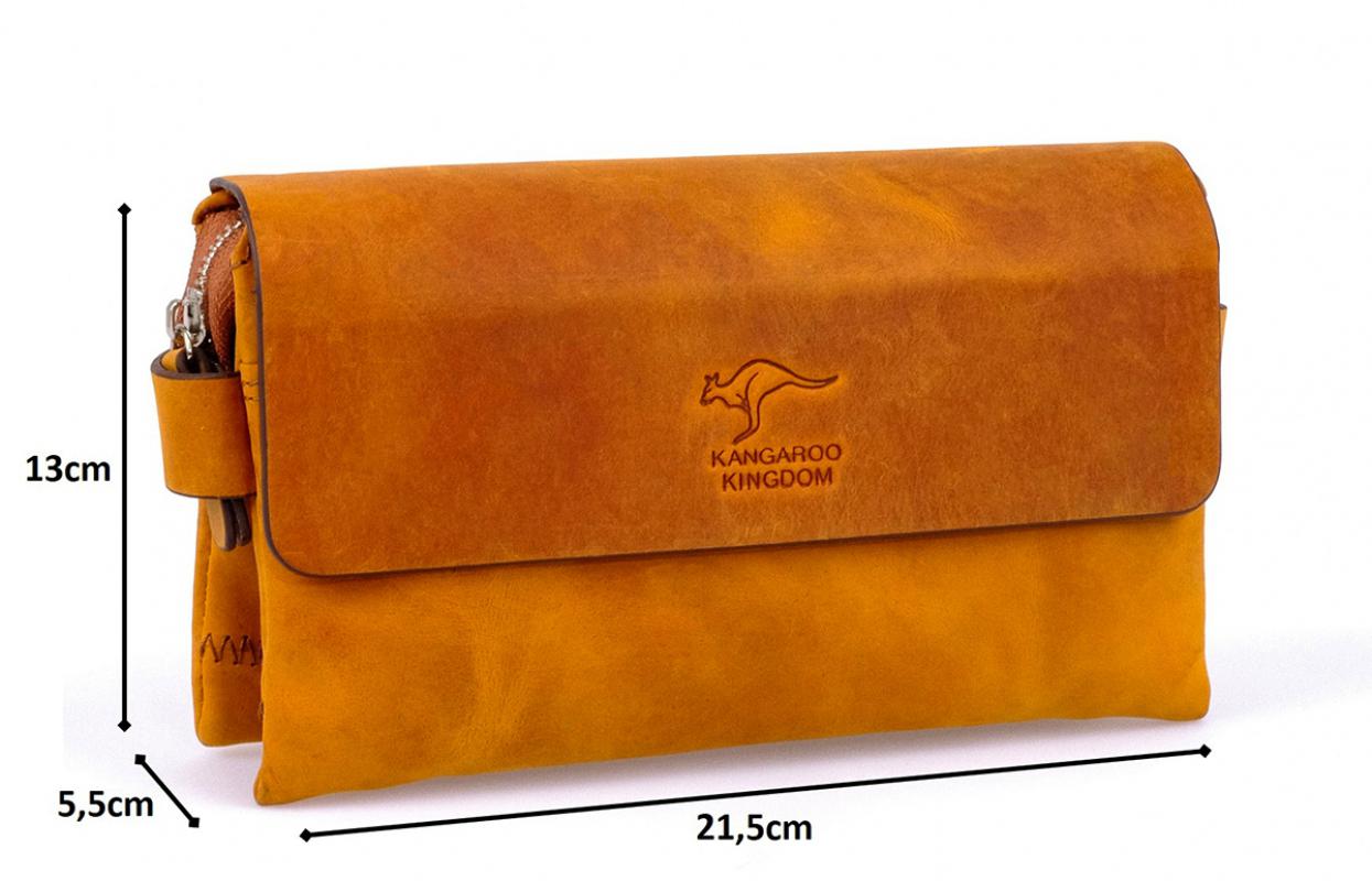 KANGAROO%20KINGDOM%20Hakiki%20Dana%20Deri%20Crazy%20Horse%20Hardal%20Erkek%20El%20Portföy%20Clutch%20Çantası%209288-ZH