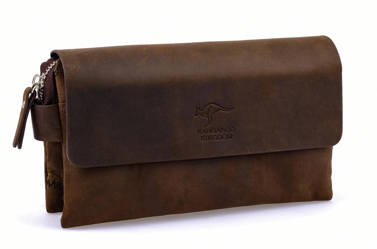KANGAROO%20KINGDOM%20Hakiki%20Dana%20Deri%20Crazy%20Horse%20Koyu%20Kahverengi%20Erkek%20El%20Portföy%20Clutch%20Çantası%209288-ZK