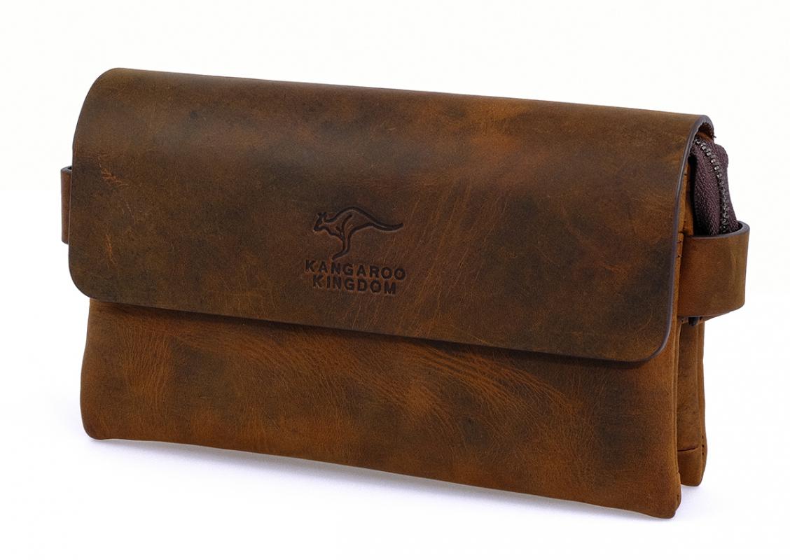 KANGAROO%20KINGDOM%20Hakiki%20Dana%20Deri%20Crazy%20Horse%20Koyu%20Taba%20Erkek%20El%20Portföy%20Clutch%20Çantası%209288-ZKT