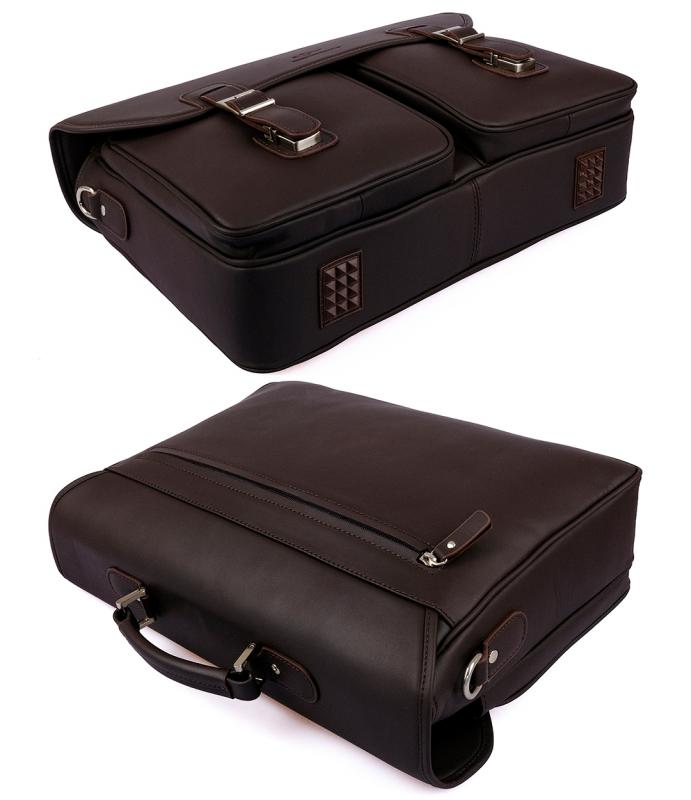 KANGAROO KINGDOM %100 Hakiki Dana Deri Crazy Horse Kahverengi Erkek Büyük Boy Laptop & Evrak Çantası 9928-ZK